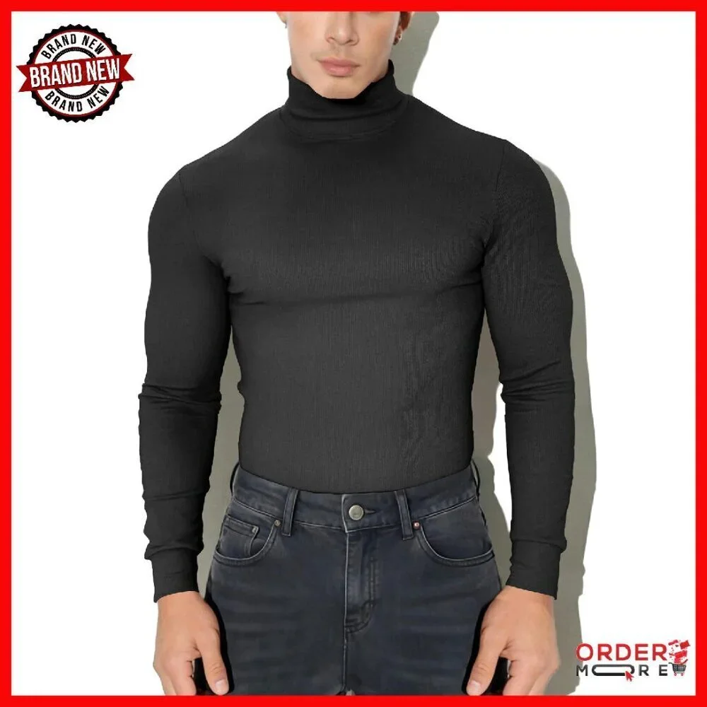 Men's Slim Fit Thermal Turtleneck Shirt Long Sleeve Base Layer